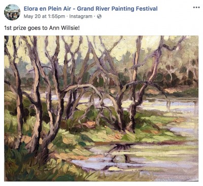 Ann Willsie Elora Winning Painting 2018 Best Water Sam Paonessa Plein Air 2018 Winner
